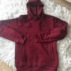 adidas Tops - Adidas maroon sweatshirt with hood adidas Tops - Adidas maroon sweatshirt with hood